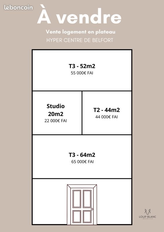 Appartement à vendre, 20m², Belfort
