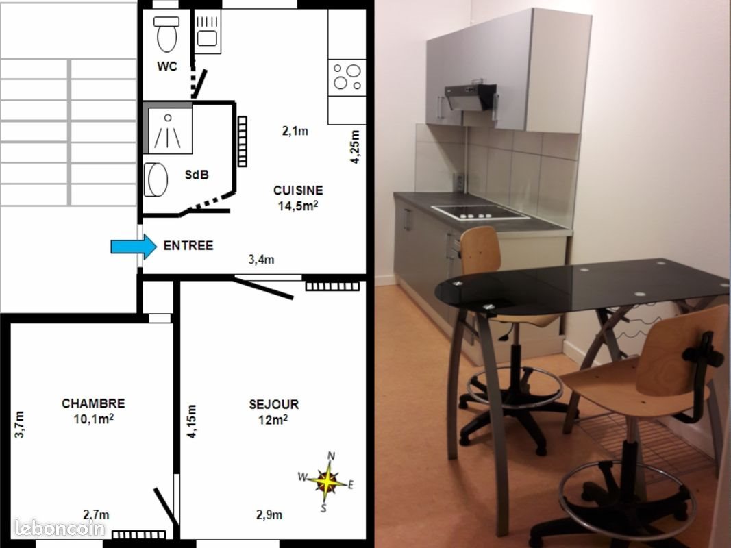 Appartement à louer, 37m², Belfort