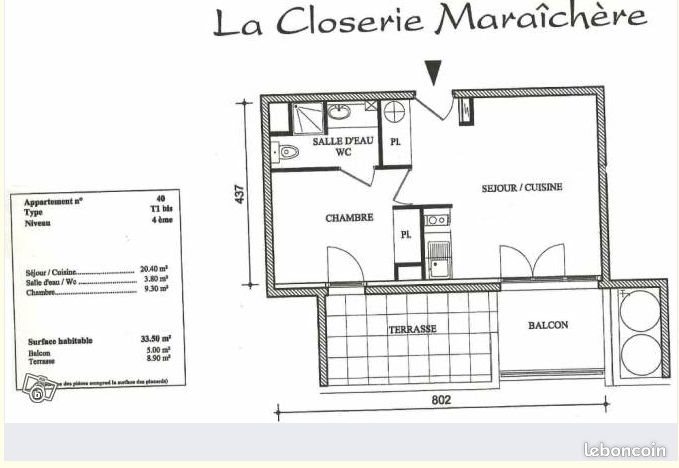 Appartement à louer, 33m², Nantes