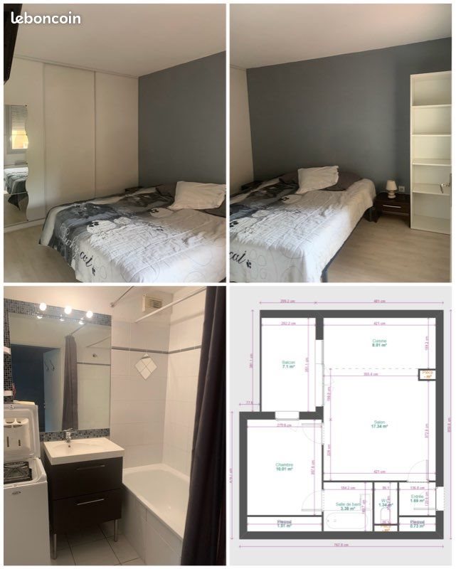 Appartement à louer, 45m², Toulouse