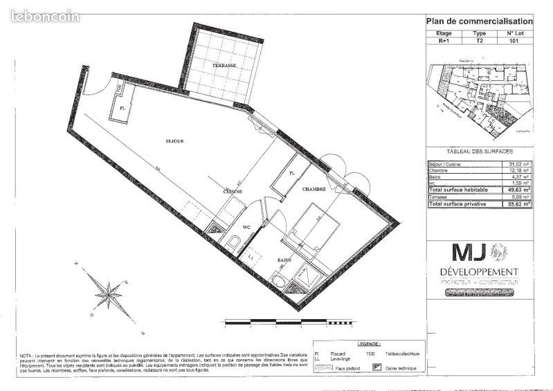 Appartement à louer, 49m², Cogolin
