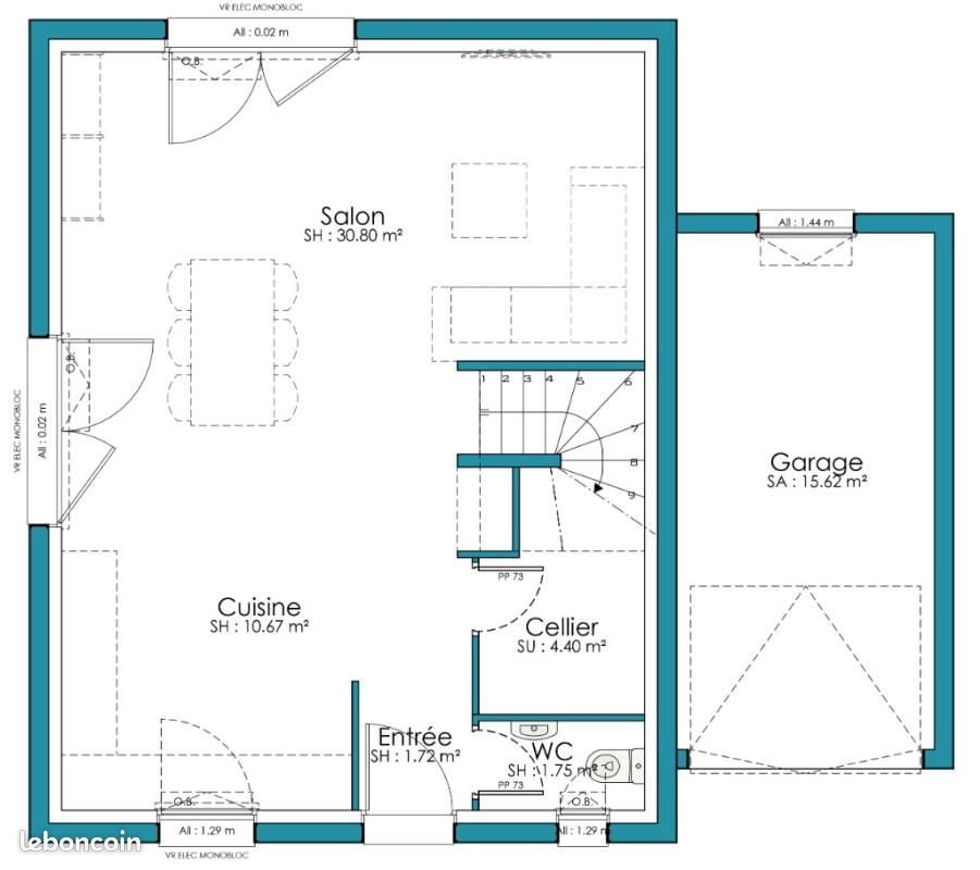Maison à vendre, 83m², Jebsheim