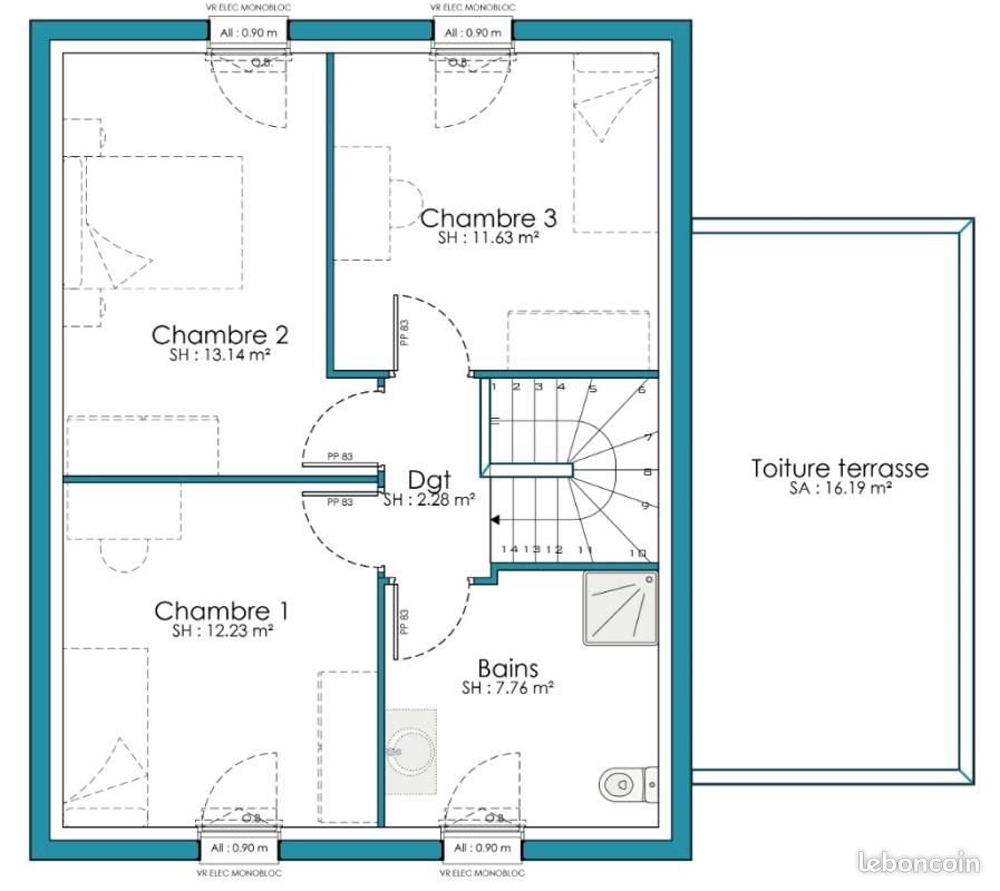 Maison à vendre, 83m², Jebsheim