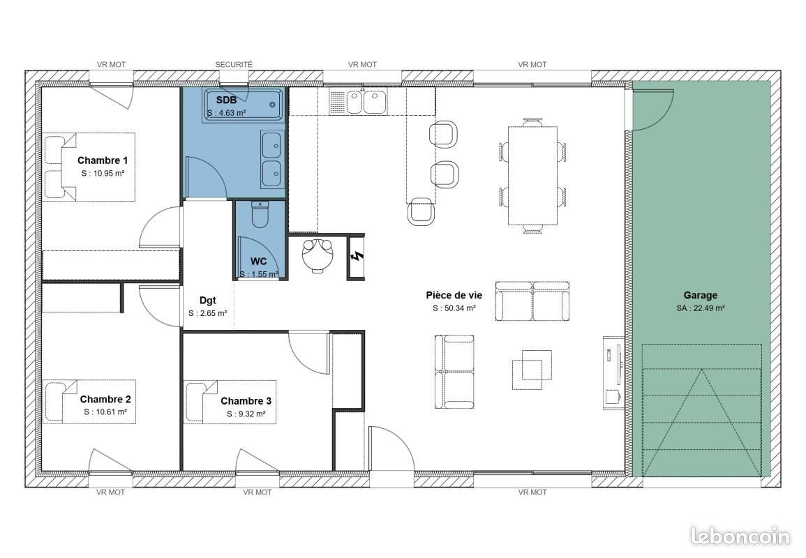 Maison à vendre, 90m², Saint-Jean-d'Illac