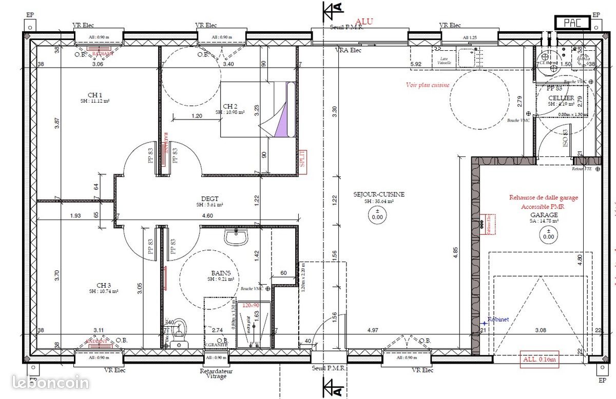 Maison à louer, 90m², Belleuse