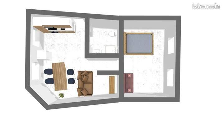 Appartement à louer, 48m², Saint-Etienne