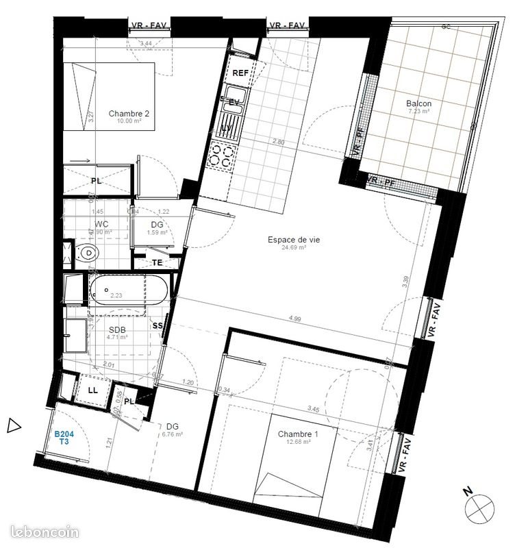 Appartement à louer, 62m², Saint-Cyr-l'Ecole
