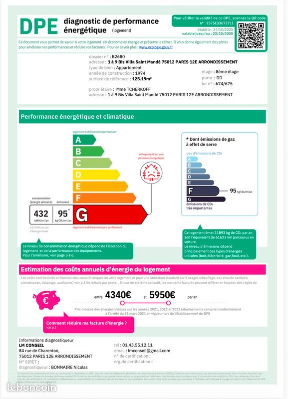 Appartement à vendre, 125m², Paris 12ème