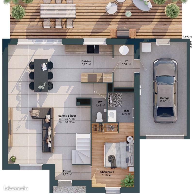 Maison à vendre, 105m², Barbery