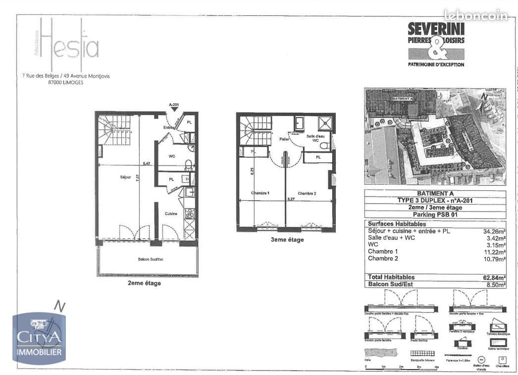 Appartement à louer, 62m², Limoges