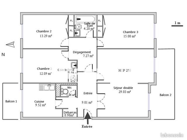 Appartement à louer, 103m², Sainte-Foy-lès-Lyon