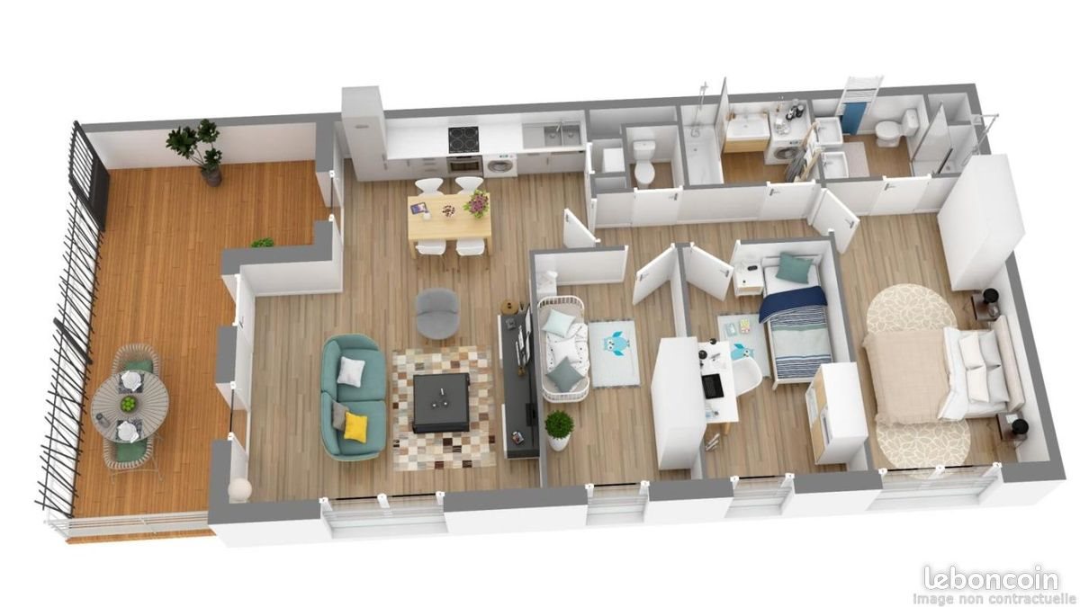 Appartement à louer, 80m², Biganos