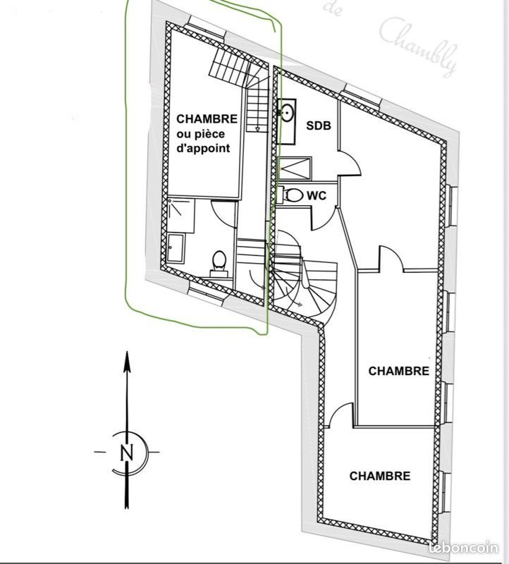 Appartement à louer, 80m², Amblainville