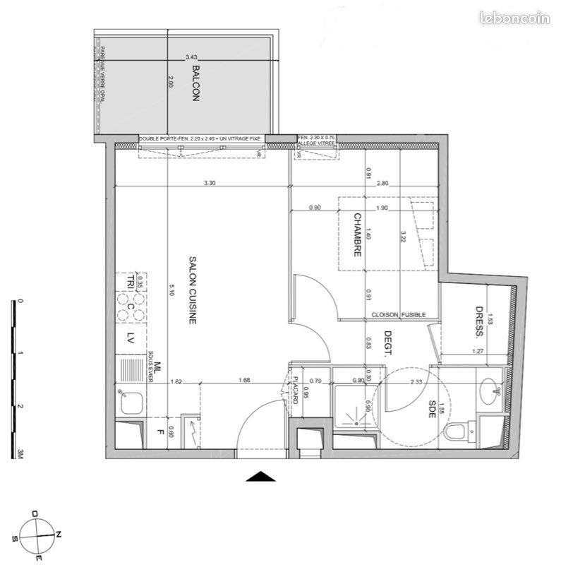 Appartement à louer, 36m², Nice