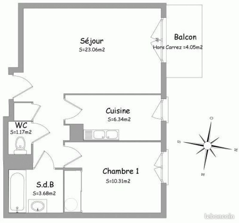 Appartement à louer, 44m², Orléans