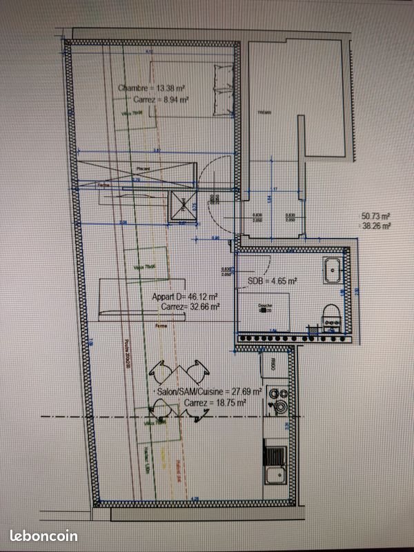 Appartement à louer, 46m², Bagnères-de-Bigorre