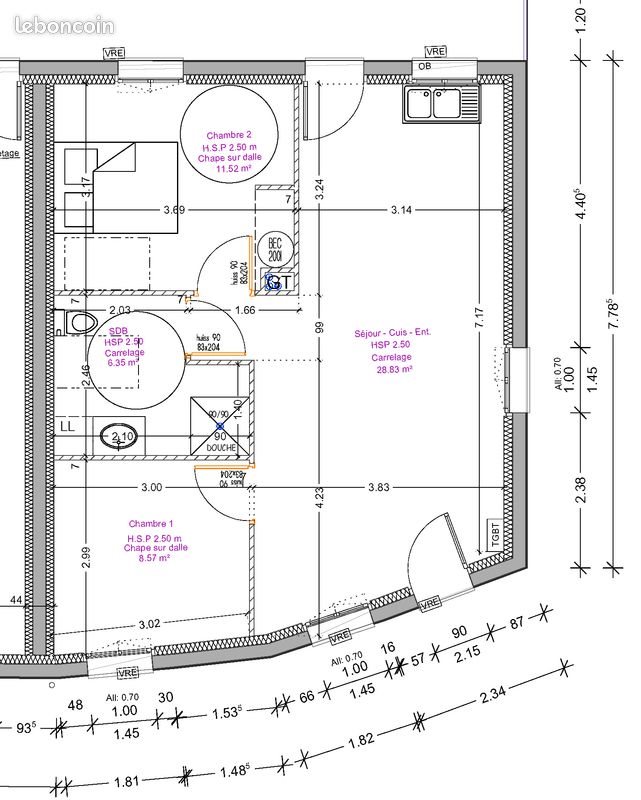 Appartement à louer, 52m², Saint-Xandre