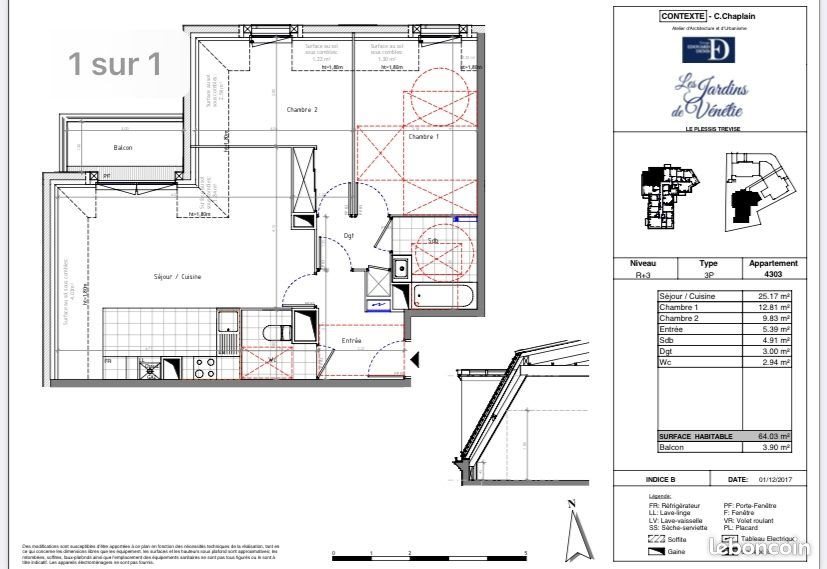 Appartement à louer, 64m², Le Plessis-Trévise