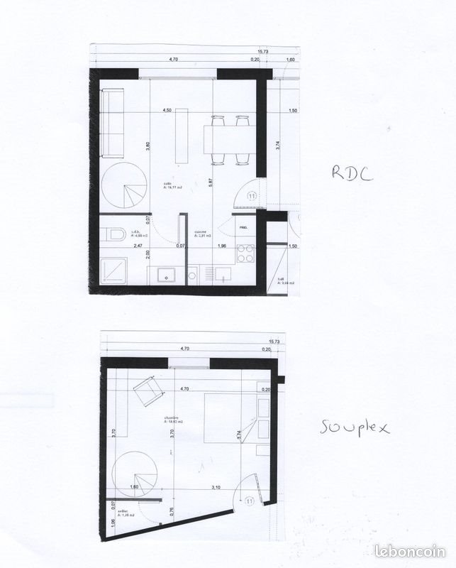 Appartement à louer, 25m², Montesson