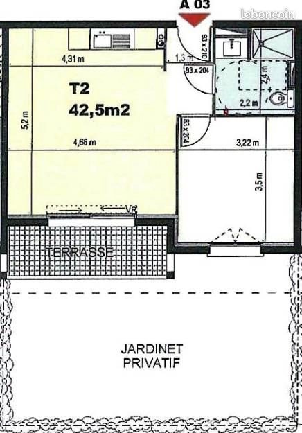 Appartement à vendre, 42m², Ondres