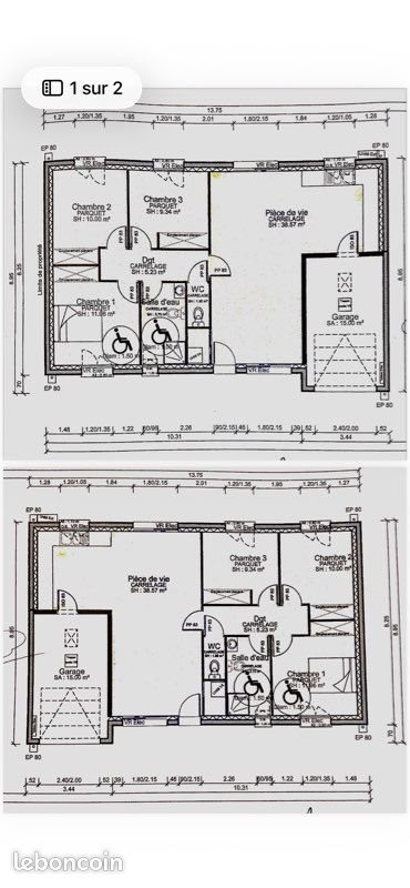 Maison à louer, 82m², Quinçay
