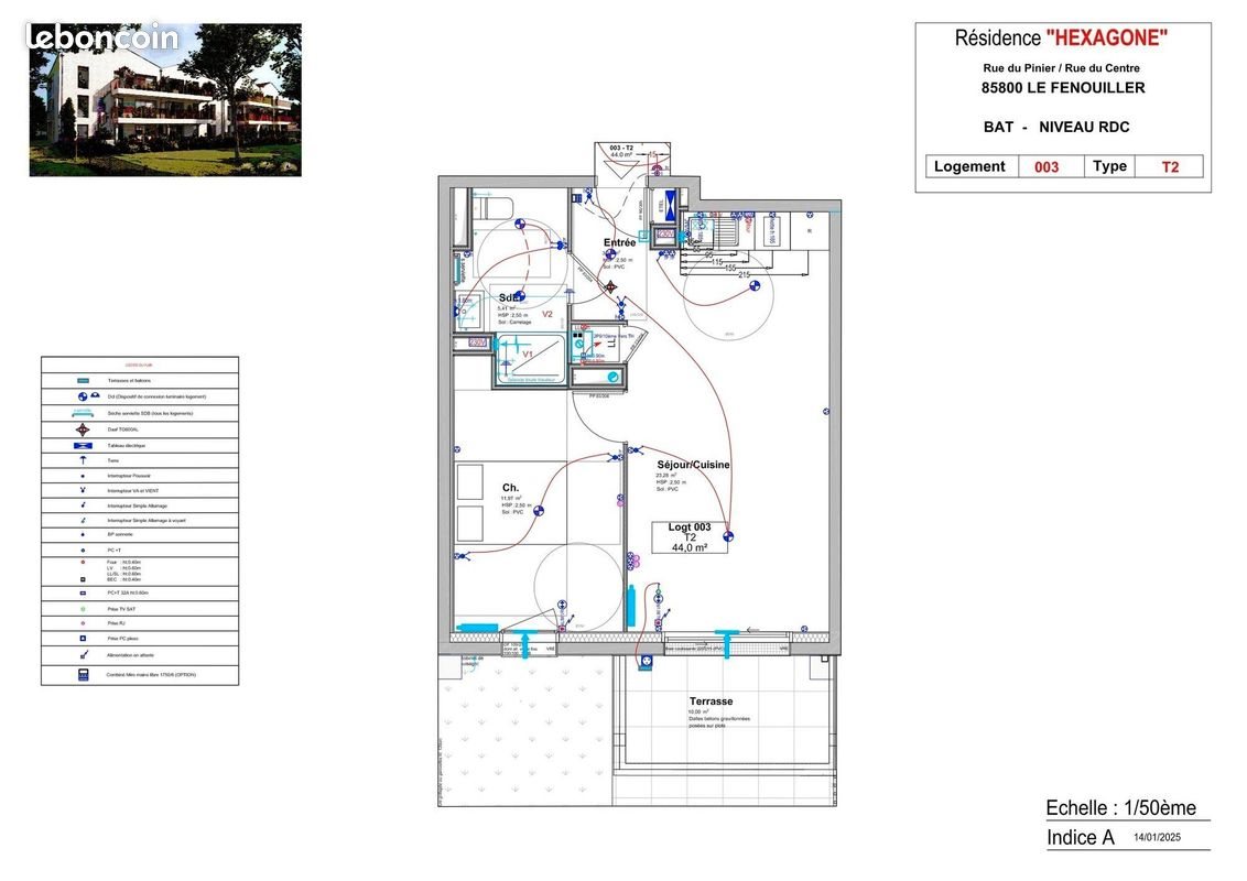 Appartement à louer, 44m², Le Fenouiller