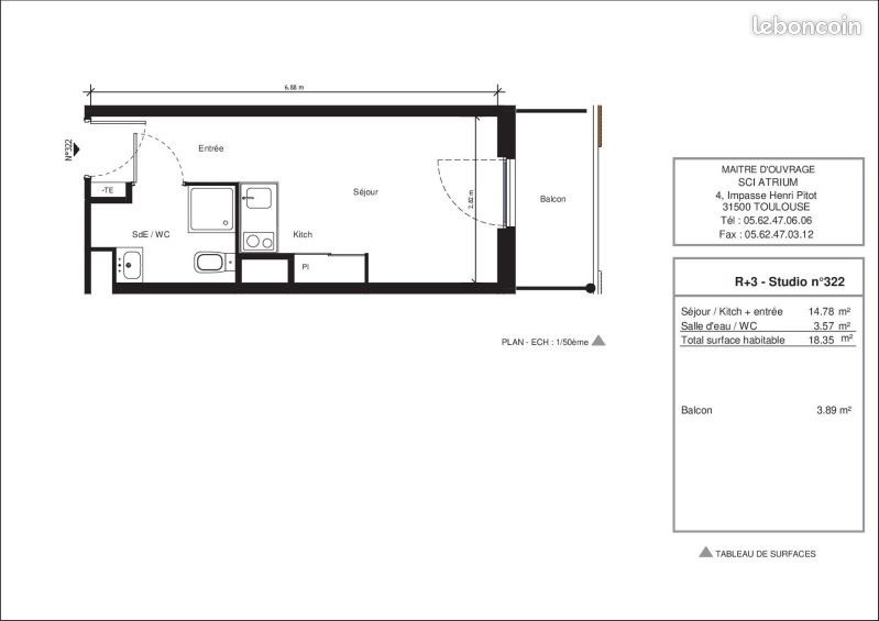 Appartement à louer, 18m², Nîmes