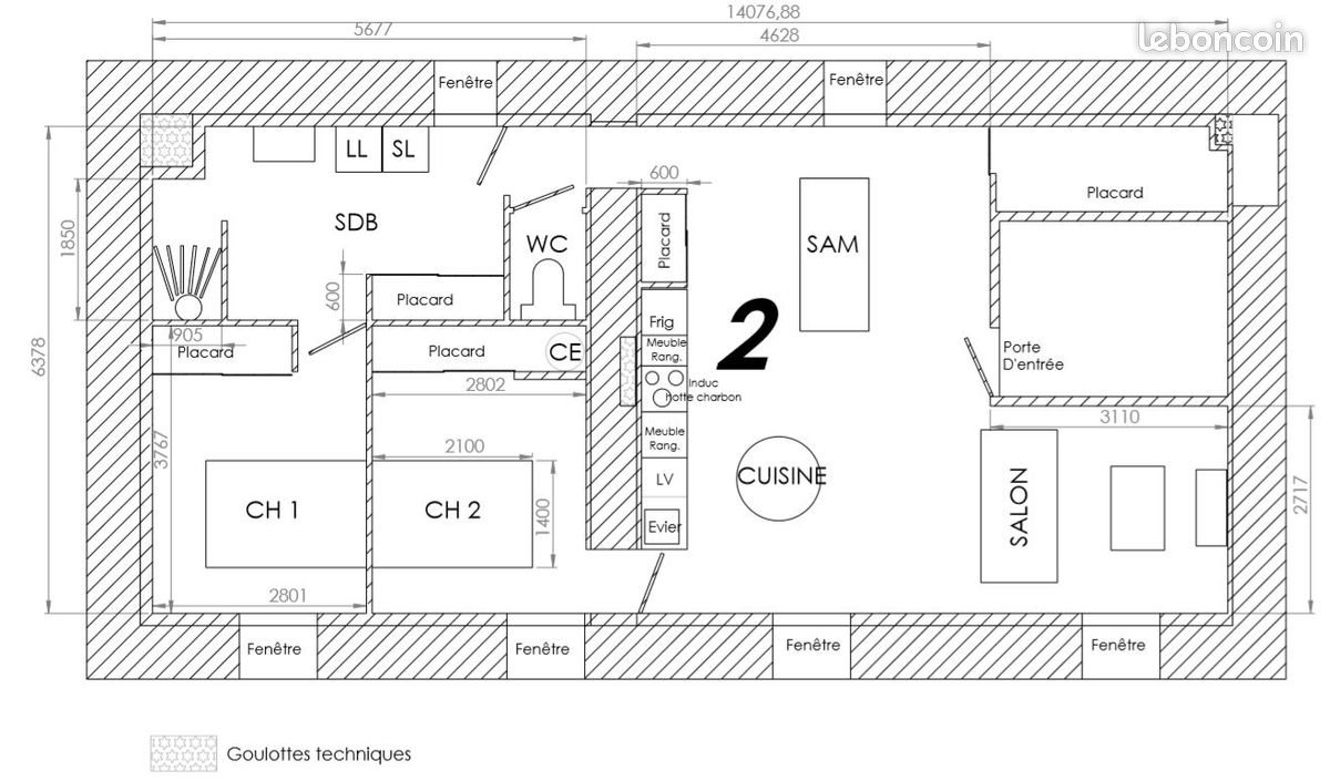 Appartement à louer, 75m², Saint-André-Goule-d'Oie