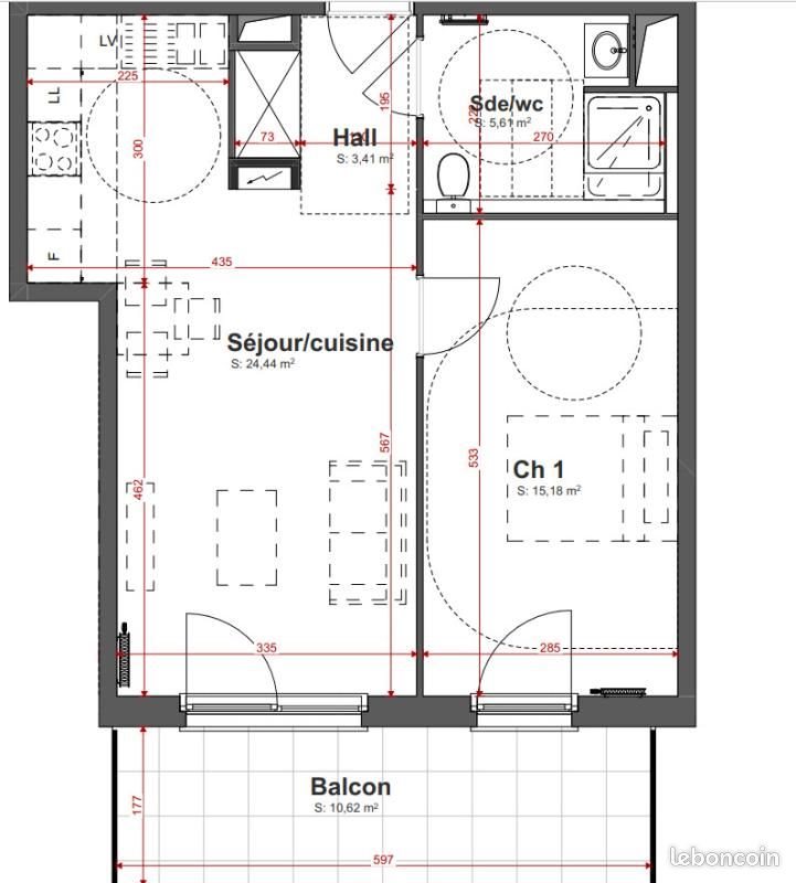 Appartement à louer, 48m², Vendenheim