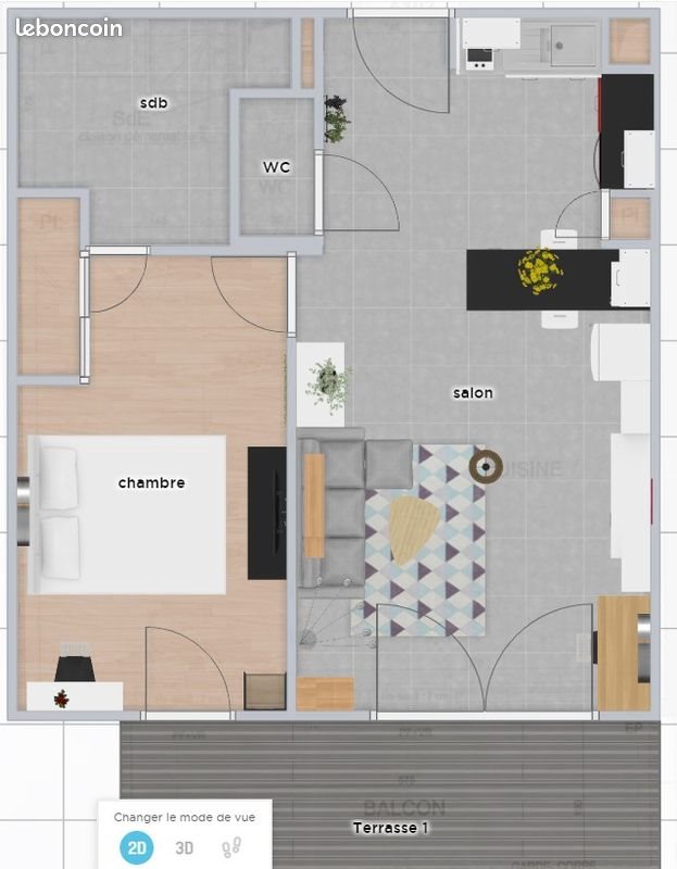 Appartement à louer, 45m², Lyon 7ème