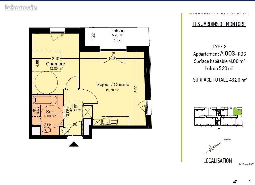 Appartement à louer, 41m², Lens