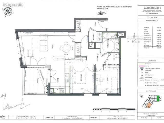 Appartement à louer, 77m², Marseille 14ème