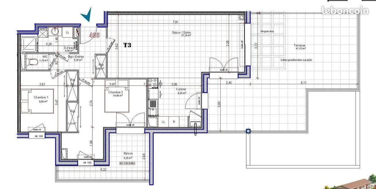 Appartement à louer, 72m², Couzeix