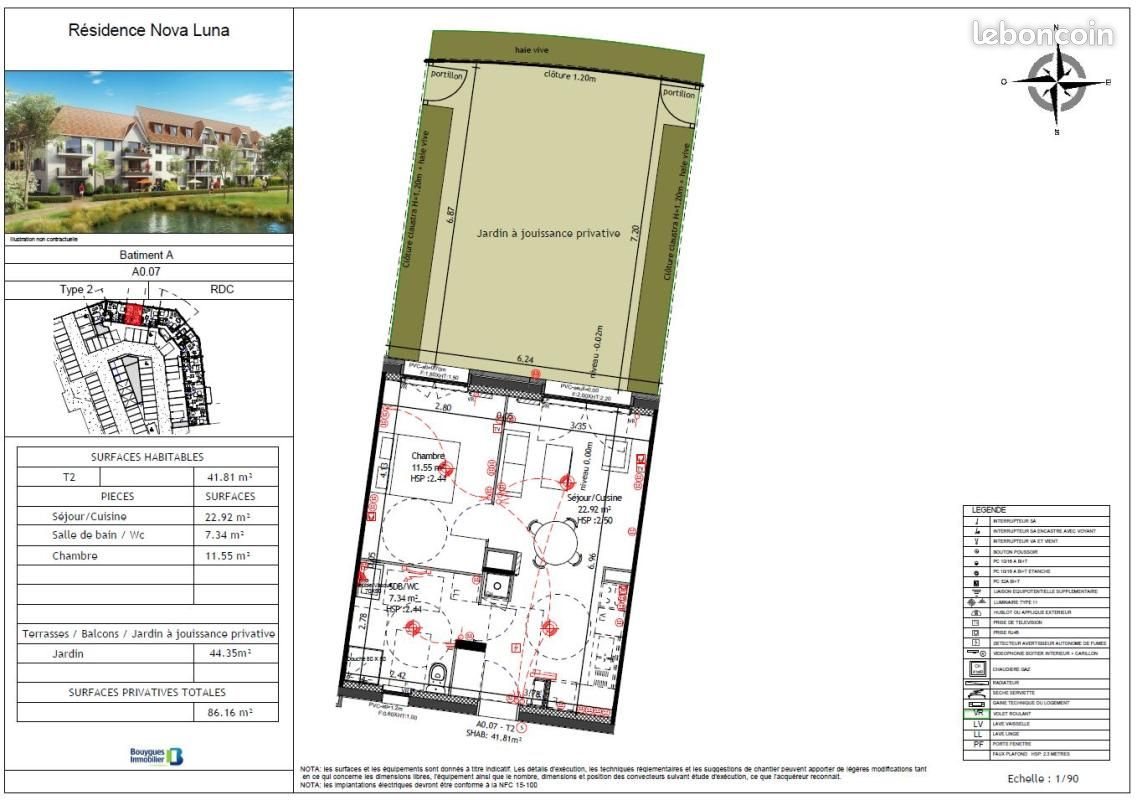 Appartement à louer, 41m², Wattignies