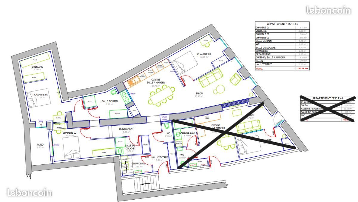 Appartement à louer, 110m², Belley