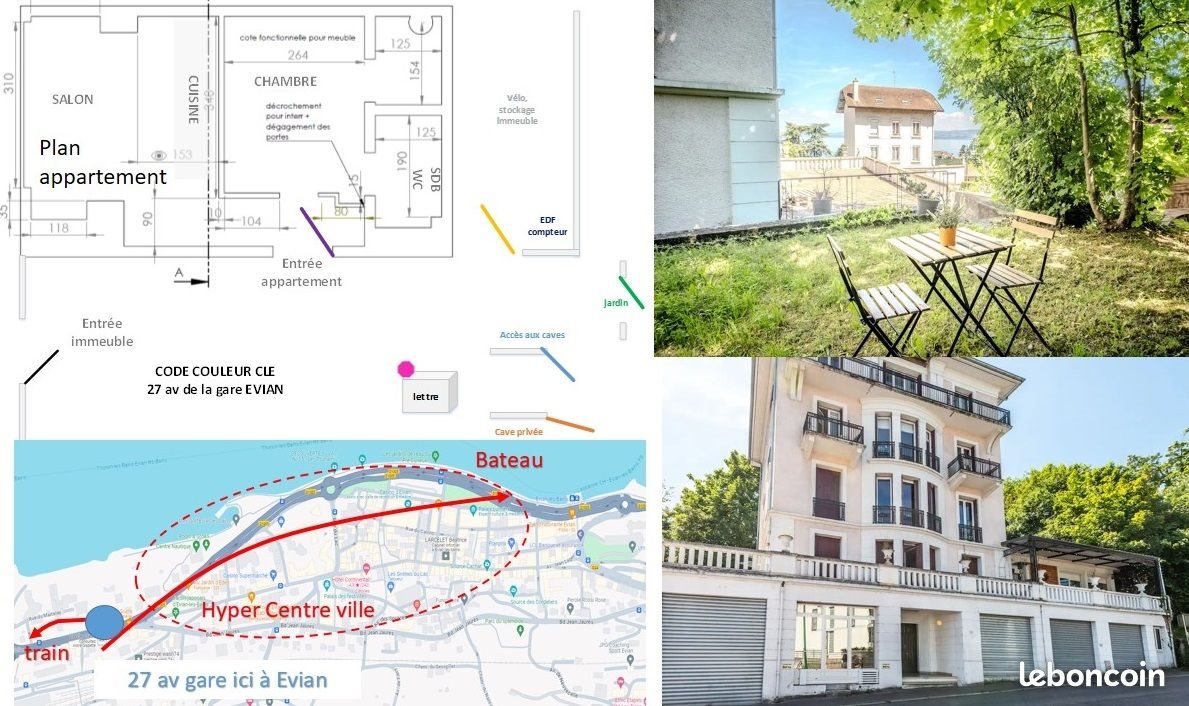 Appartement à louer, 32m², Evian-les-Bains