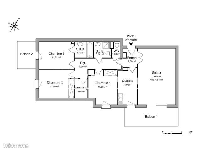 Appartement à louer, 86m², Aix-en-Provence