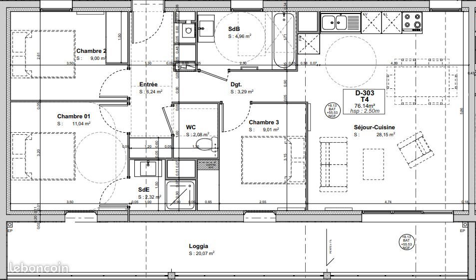 Maison à louer, 76m², Lormont