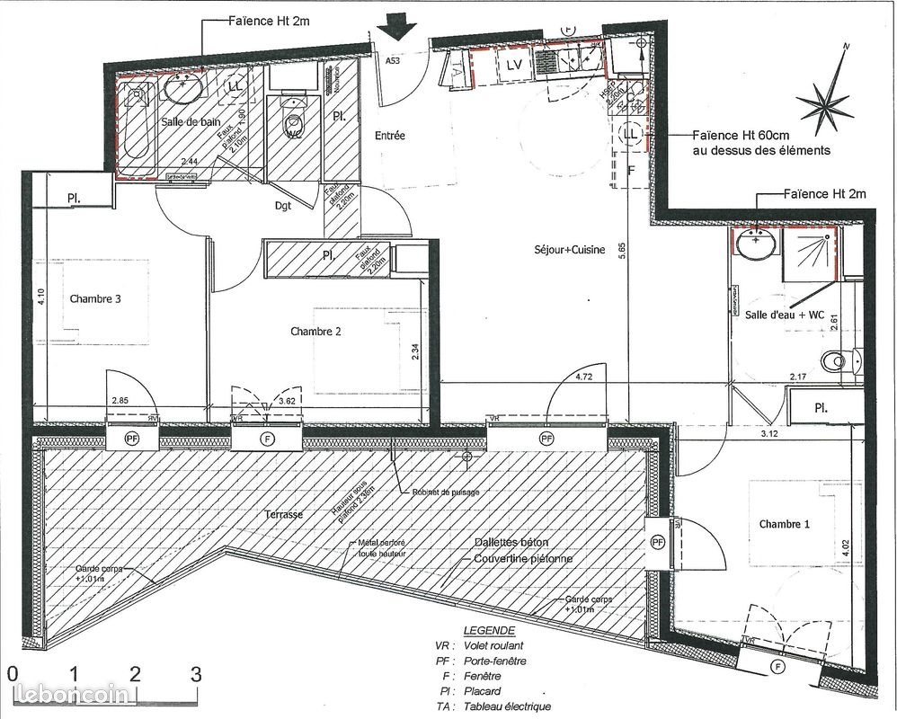 Appartement à vendre, 77m², Grenoble