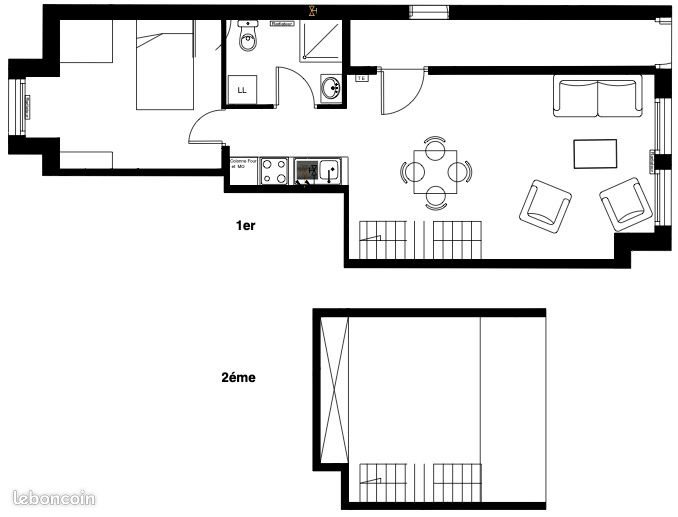 Appartement à louer, 48m², Saint-Michel-Chef-Chef
