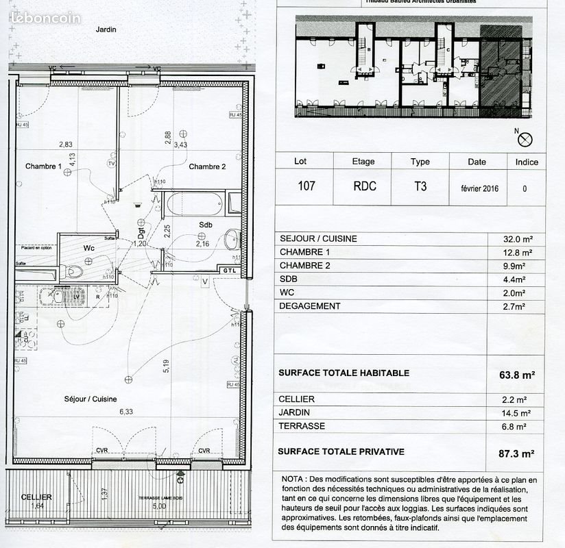 Appartement à louer, 63m², Nantes