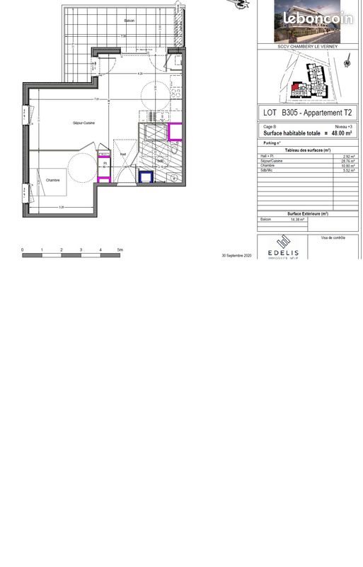 Appartement à louer, 48m², Chambéry