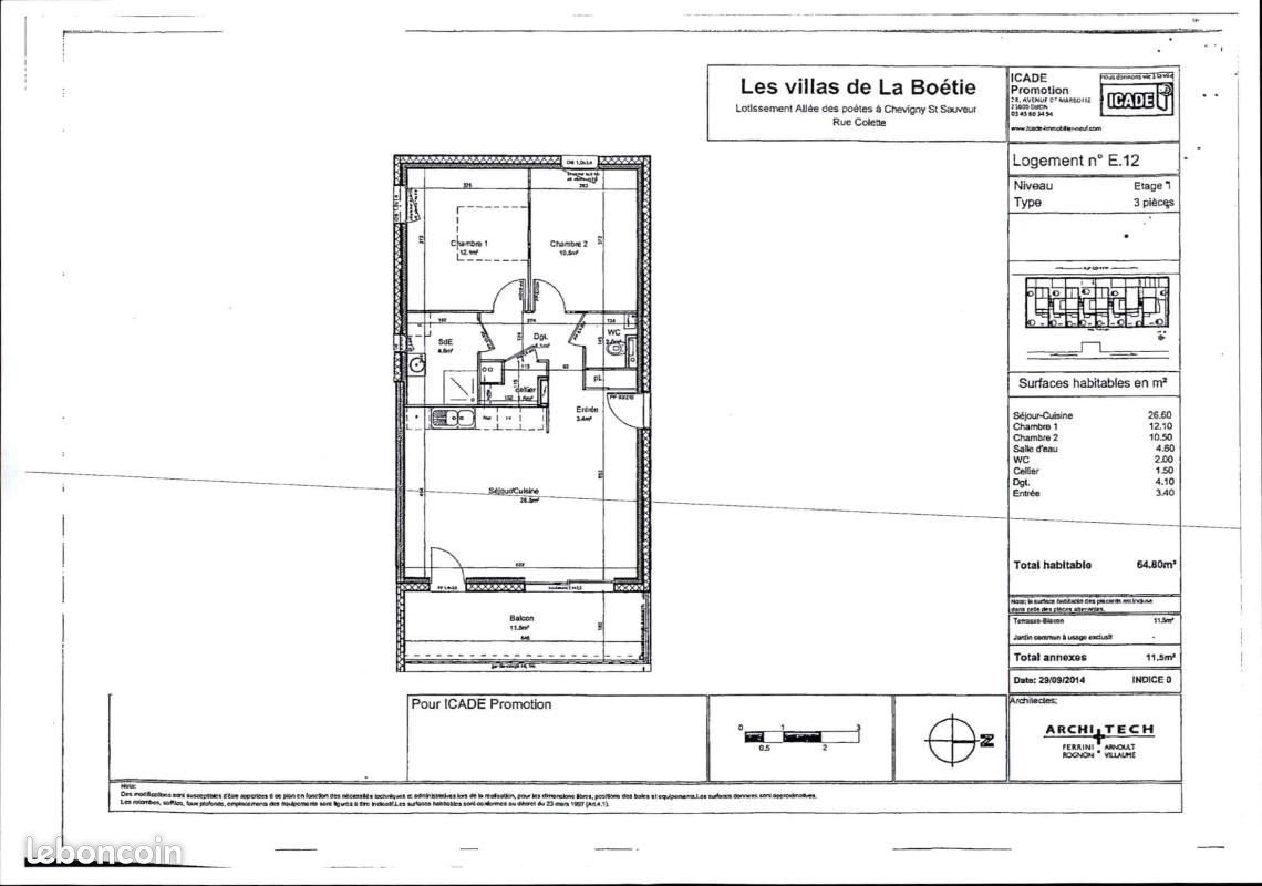 Appartement à louer, 64m², Chevigny-Saint-Sauveur
