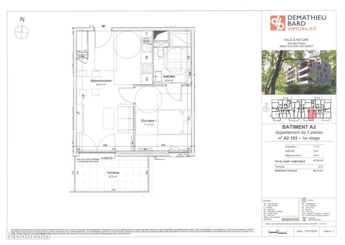 Appartement à louer, 41m², Villers-lès-Nancy
