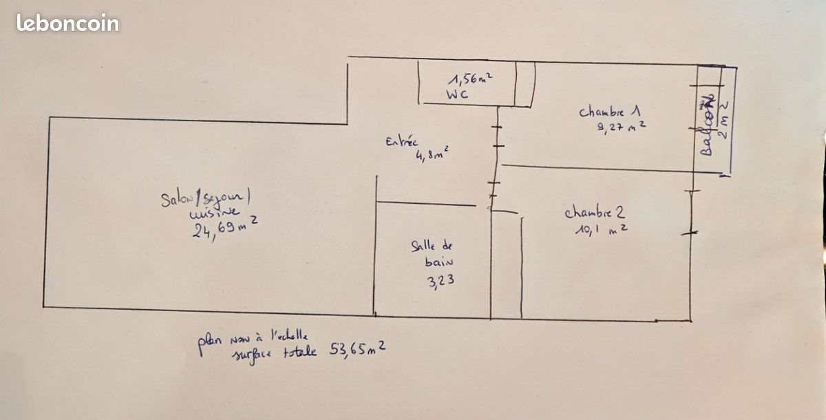 Appartement à vendre, 55m², Toulouse