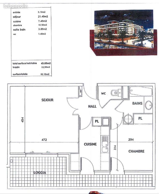 Appartement à louer, 49m², Montpellier