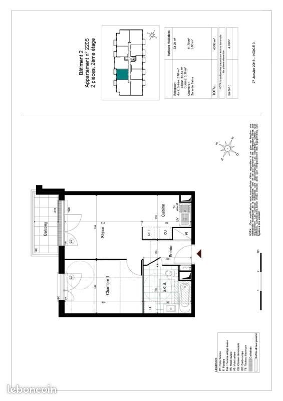 Appartement à louer, 40m², Jouy-le-Moutier
