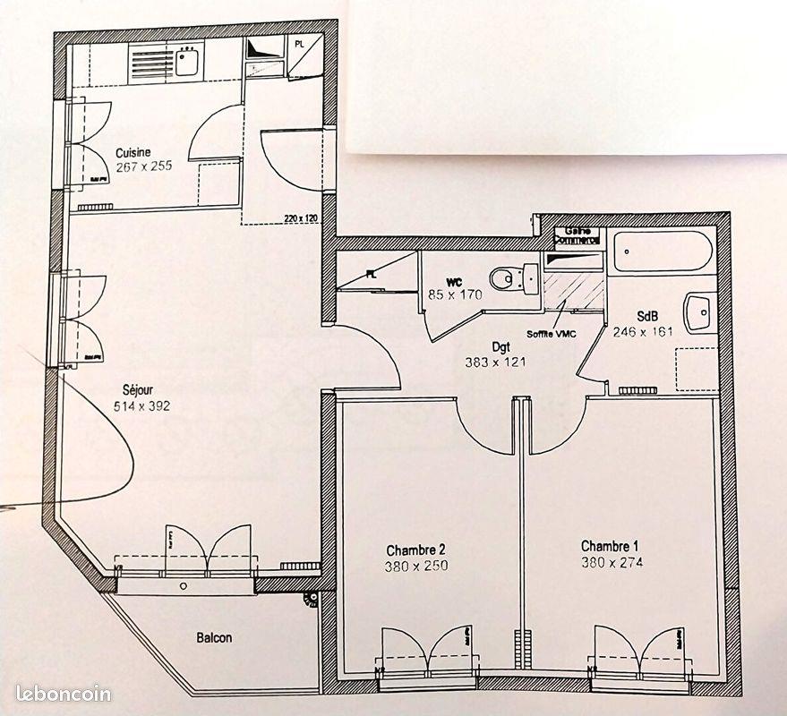 Appartement à vendre, 61m², Orléans