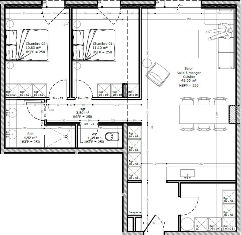 Appartement à louer, 75m², Afa