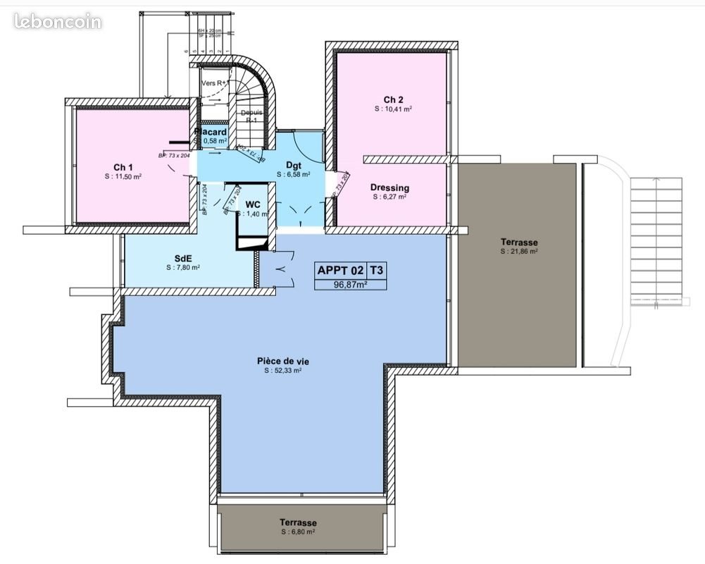 Appartement à louer, 97m², Le Crès
